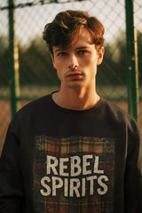 Rebel Spirits Crewneck Sweatshirt – Vintage Style Unisex Pullover